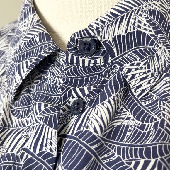 Equipment Tegan Print Silk Shirt Midi Dress in Blue Size Small - Picture 4 of 6